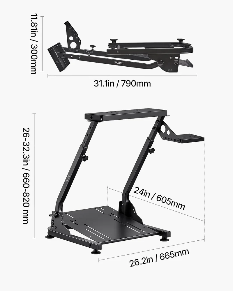 Supporto Volante da Corsa Regolabile Logitech Thrustmaster Fanatec