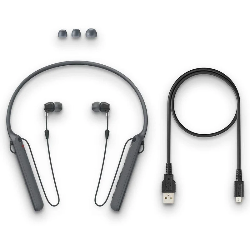 Sony - C400 Wireless Behind-Neck in Ear Headphone (Black) [Refurbished]