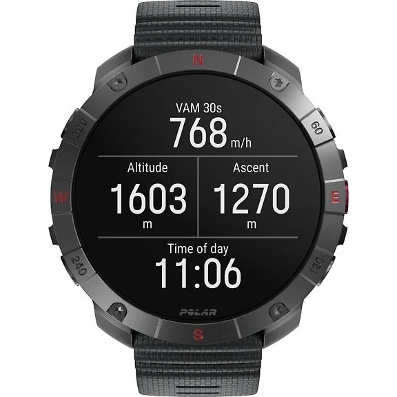 Polar Grit X2 Pro Titan Sports Watch, Black Sport Band