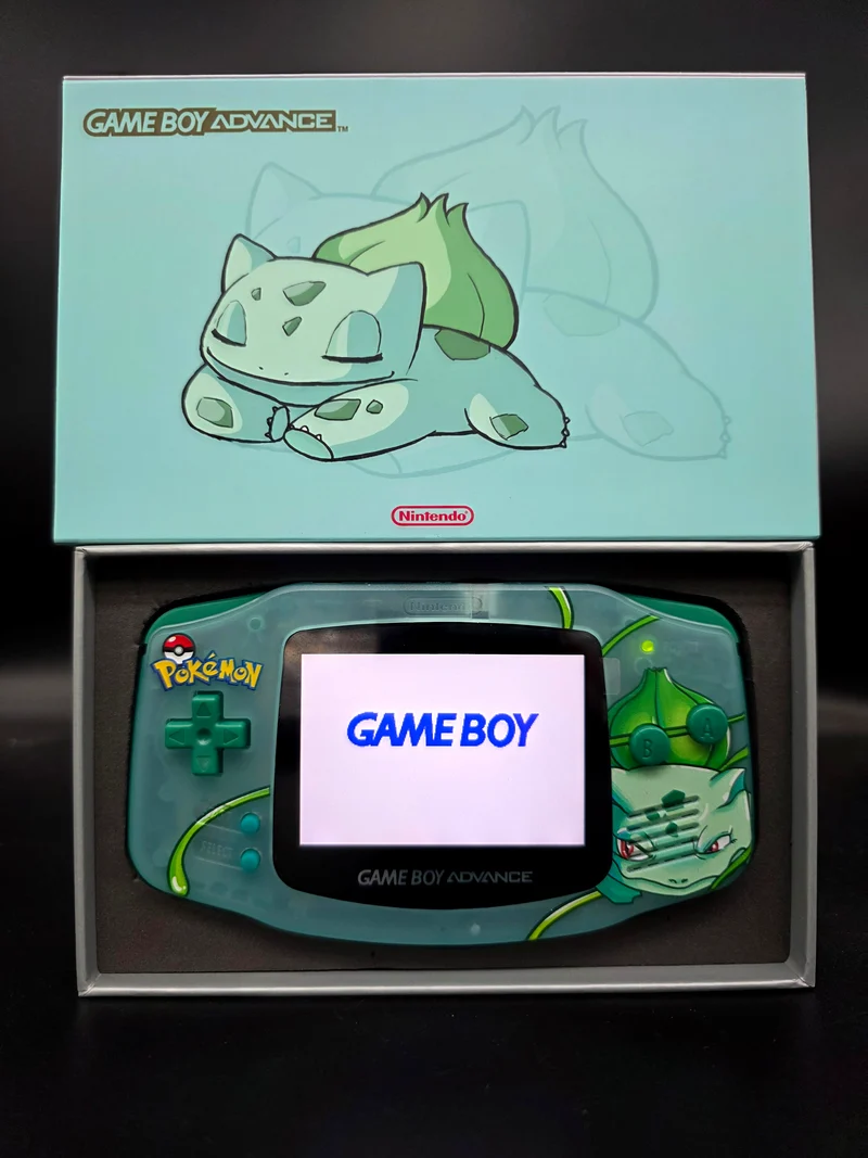Nintendo Game Boy Advance (GBA) Custom Bulbasaur Backlit Handheld Console