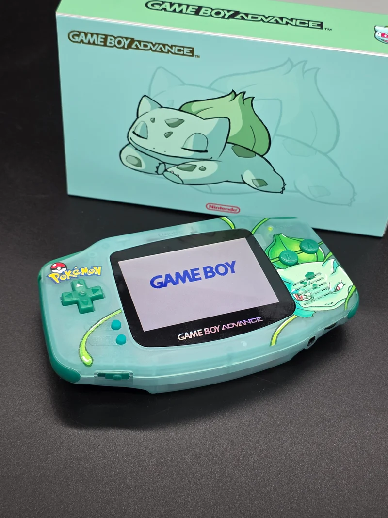 Nintendo Game Boy Advance (GBA) Custom Bulbasaur Backlit Handheld Console
