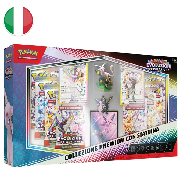 Pokémon Scarlatto e Violetto Evoluzioni Prismatiche Collezione Premium con Statuina ITA