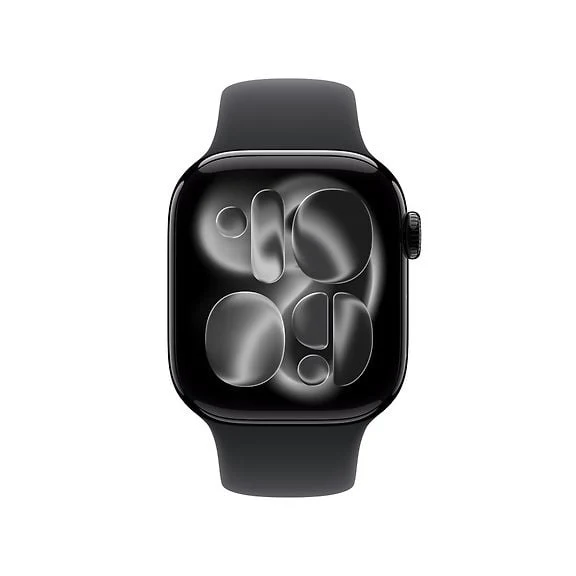 Apple Watch Series 11 (GPS, 42mm) Black Alum Case and Black Sport Band, S/M