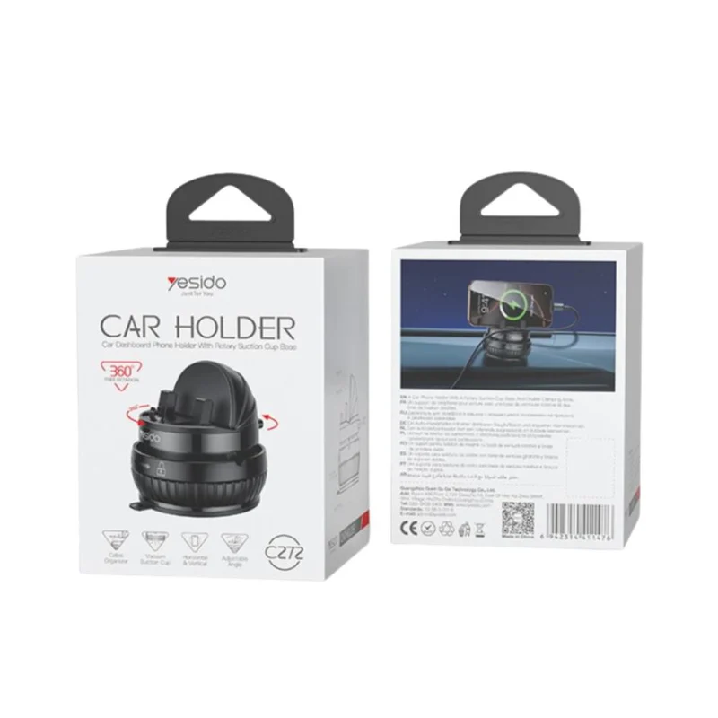 Yesido C272 360 Degree Rotating Car Phone Holder (Black)