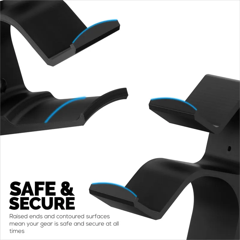The Behemoth - Supporto per montaggio a parete con doppio controller di gioco e supporto per cuffie - Progettato per tutti i gamepad e le cuffie