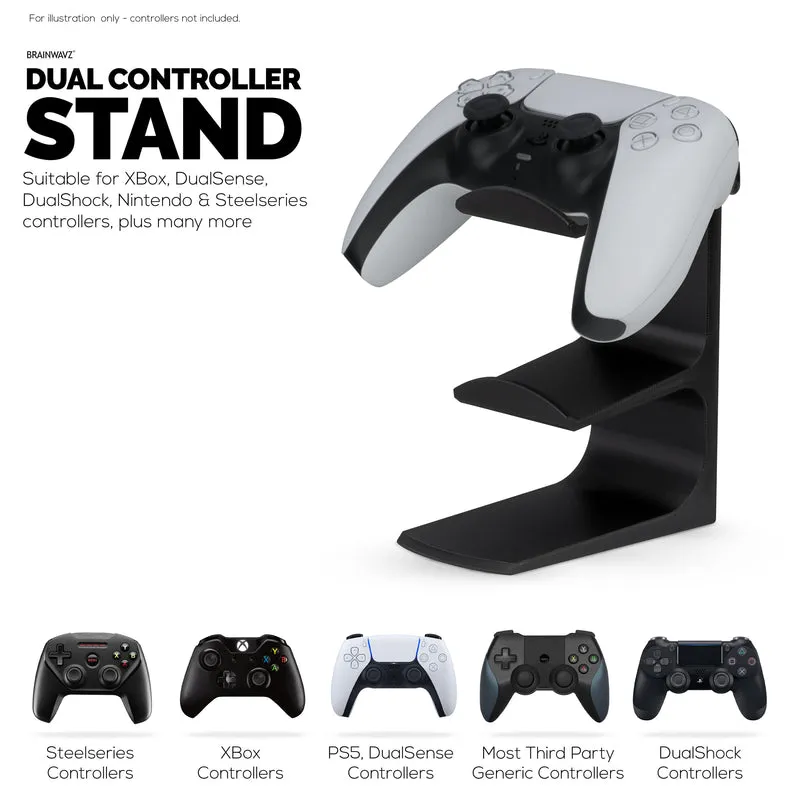 The Sentinel - Supporto per controller di gioco doppio per scrivania, design universale per tutti i gamepad