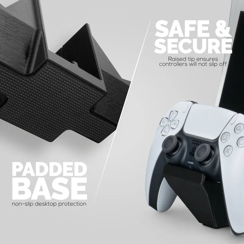 Doppio supporto da tavolo per controller di gioco e tablet - Design universale per la maggior parte dei gamepad e tablet, riduce l'ingombro e resta organizzato