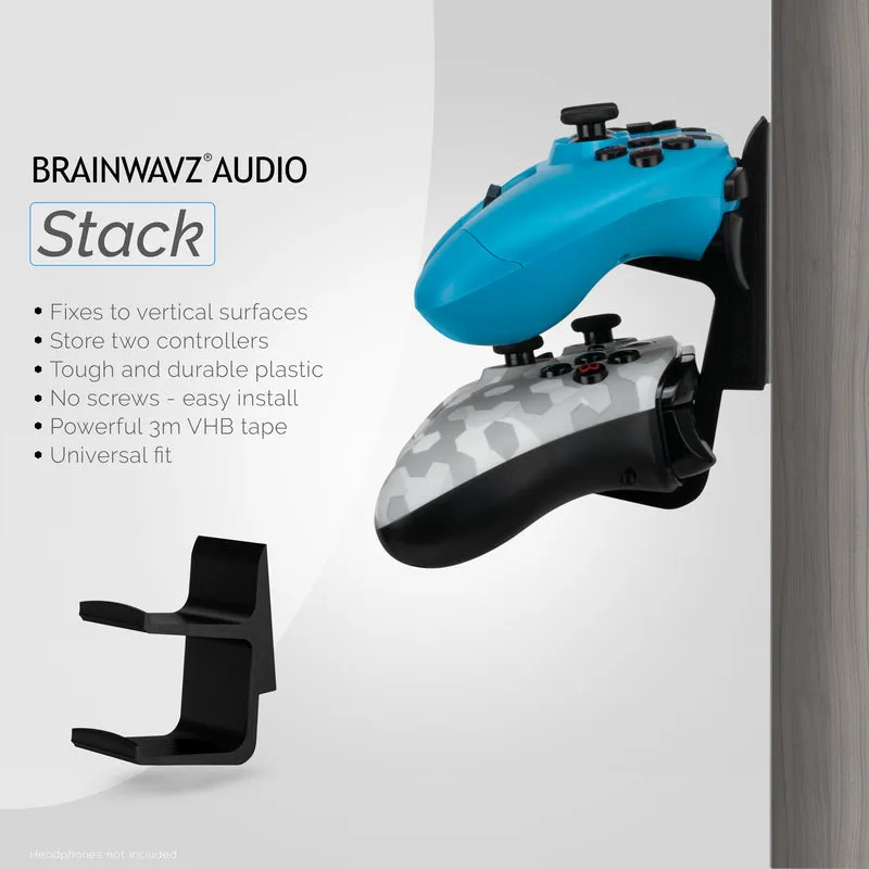 The Stack - Supporto a parete per controller di gioco universale doppio - Adatto per Xbox, PS5/PS4 e altro