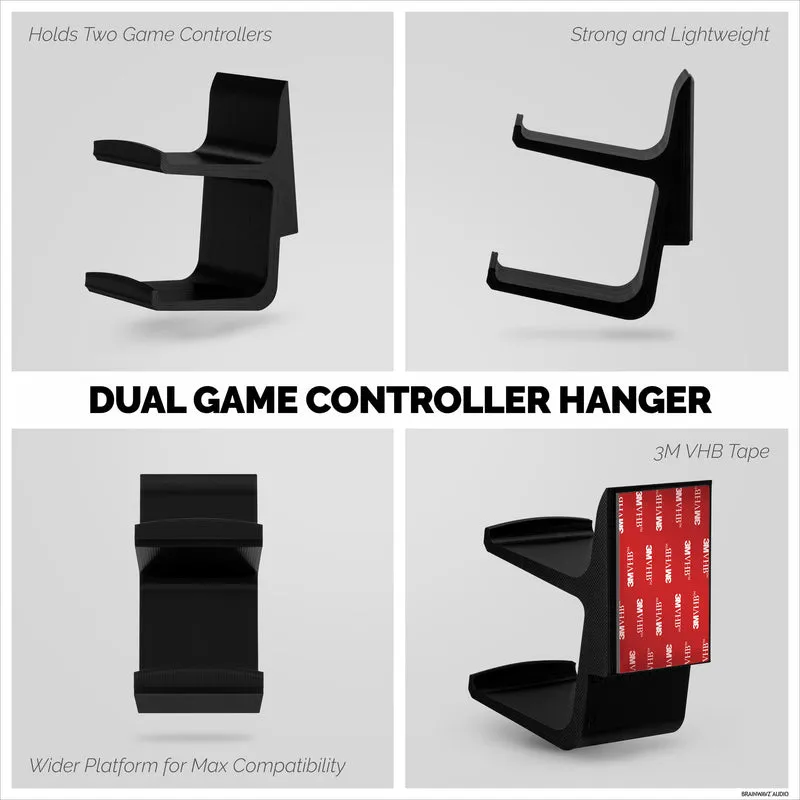 The Stack - Supporto a parete per controller di gioco universale doppio - Adatto per Xbox, PS5/PS4 e altro