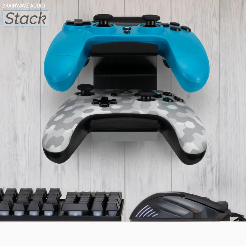 The Stack - Supporto a parete per controller di gioco universale doppio - Adatto per Xbox, PS5/PS4 e altro