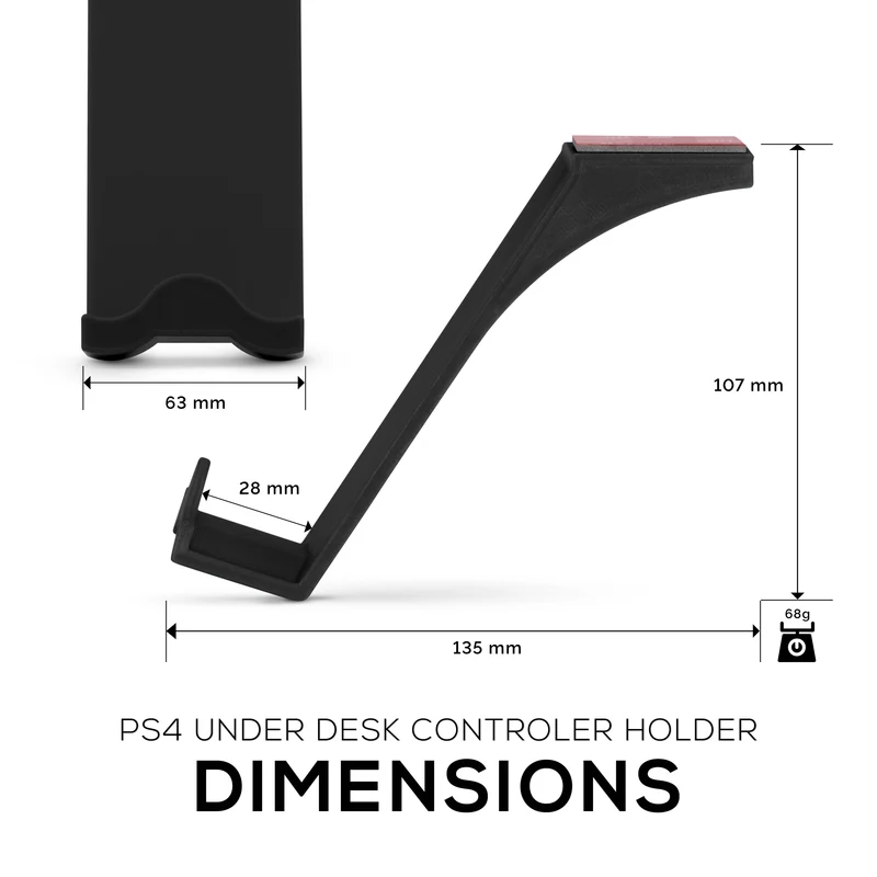 Gancio porta controller di gioco sotto la scrivania - Per controller PlayStation PS4
