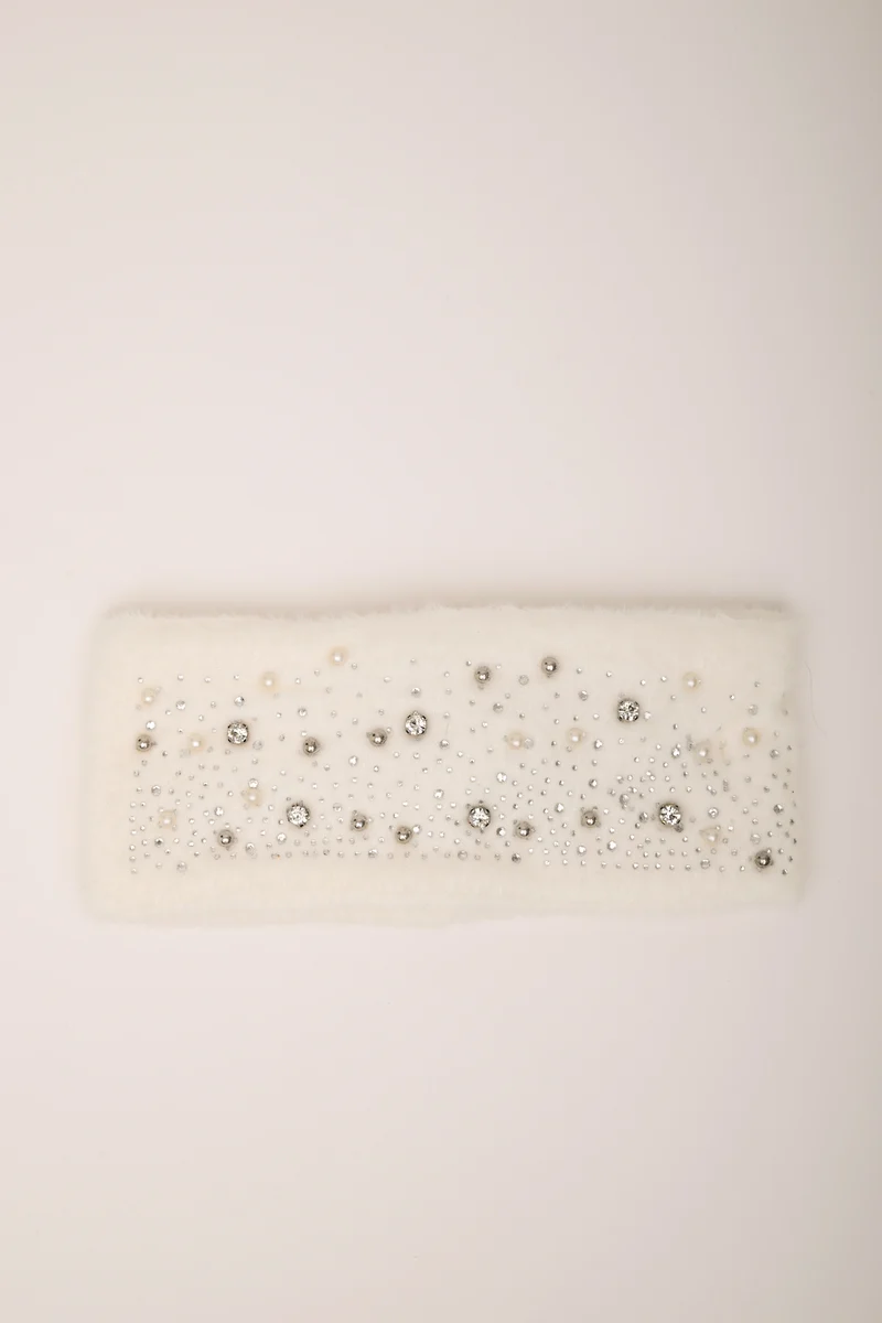 Fascia con perline e strass
