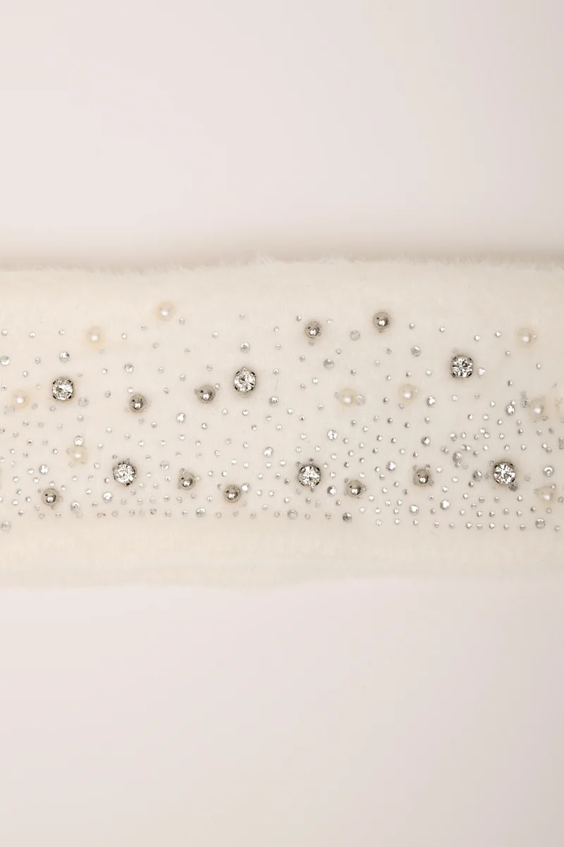 Fascia con perline e strass