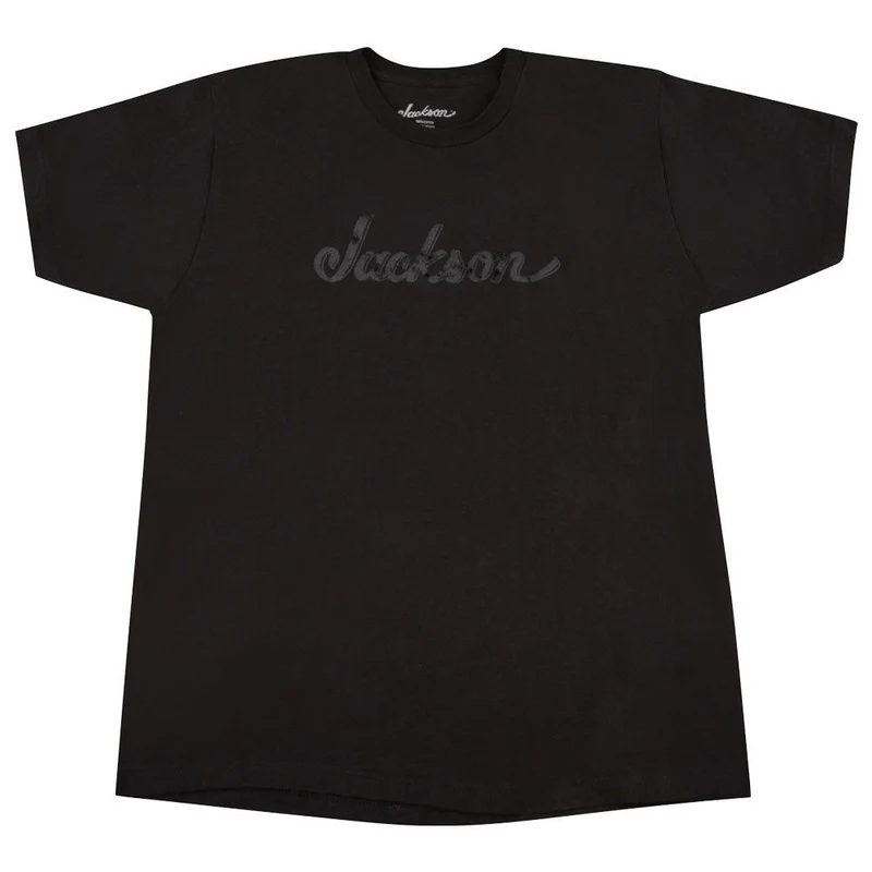 Jackson Jackson Logo T-Shirt (Black w/ Dark Gray Logo) Large