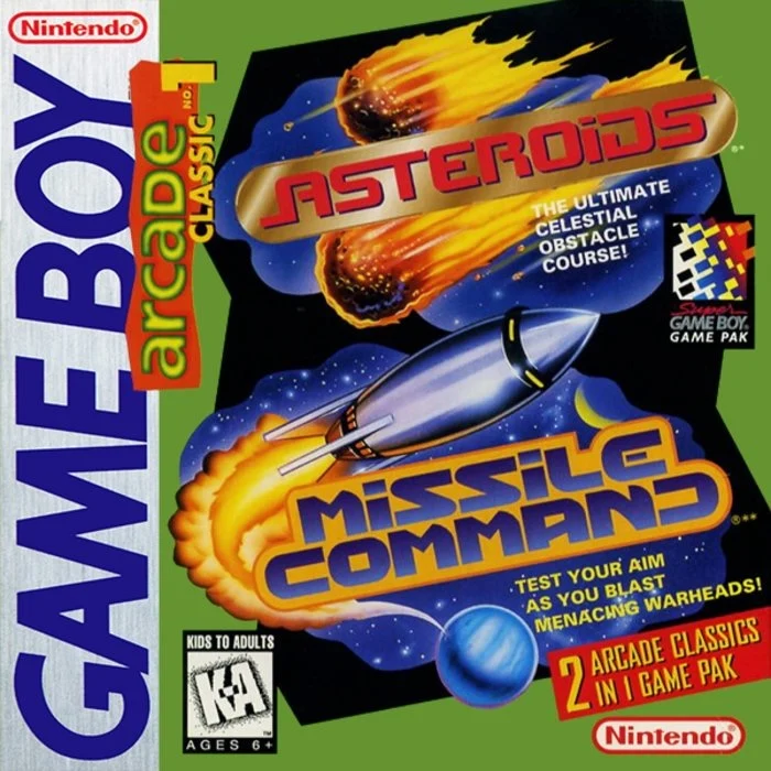 Arcade Classic Asteroids and Missile Command - Nintendo Game Boy