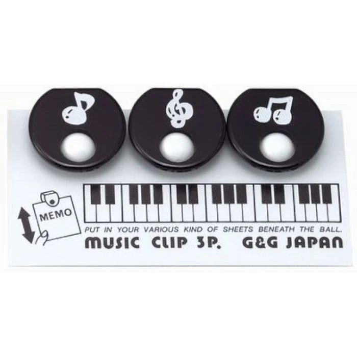 G & G Clip Round Note w/ Magnet (3-Pack)(Black)