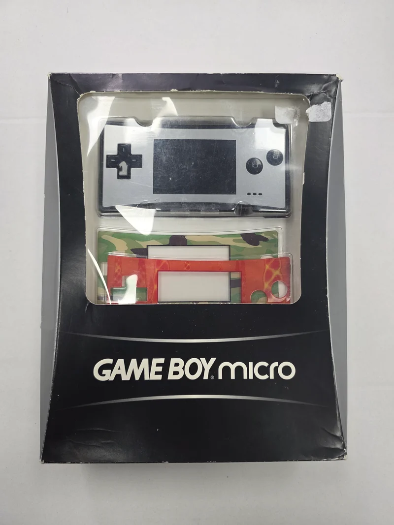 CIB Nintendo Game Boy Micro Black & Silver Handheld System Complete
