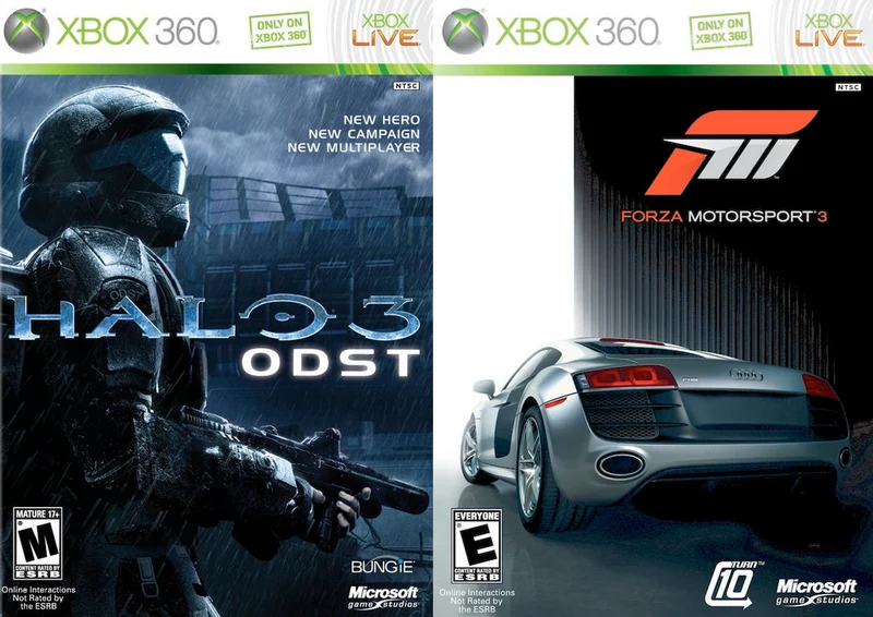 Forza Motorsport 3 & Halo 3 ODST - Microsoft Xbox 360