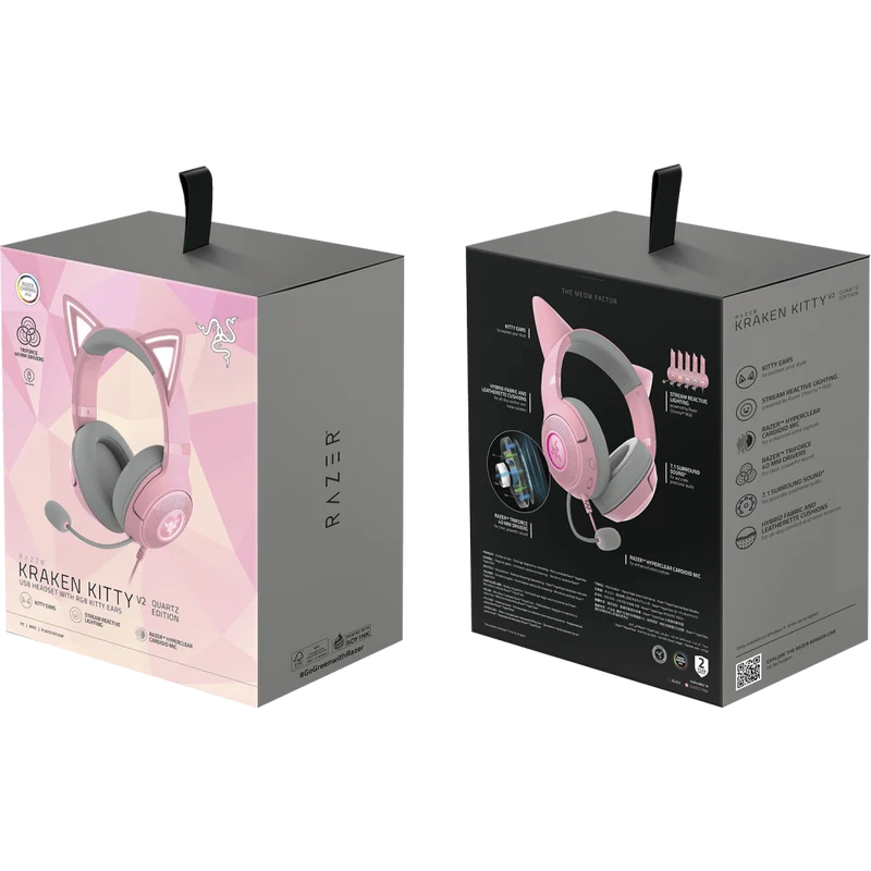 Razer Kraken Kitty V2 Quartz Gaming Headset