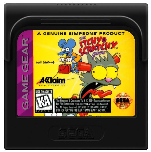 Itchy and Scratchy Game - Sega Game Gear