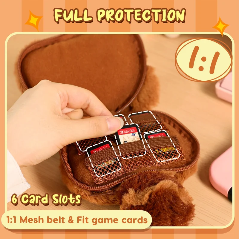 IINE Raccoon Design Switch Game Card Storage Bag