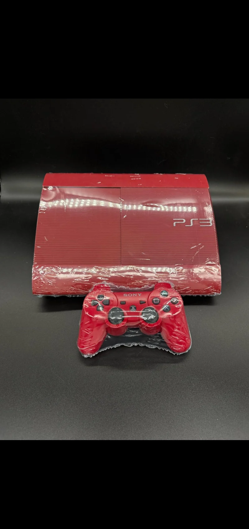 Sony PlayStation 3 PS3 Red God Of War Super Slim Console Bundle