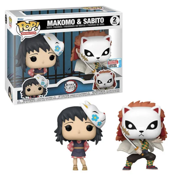 Funko Pop Demon Slayer Makomo E Sabito 2 Pack