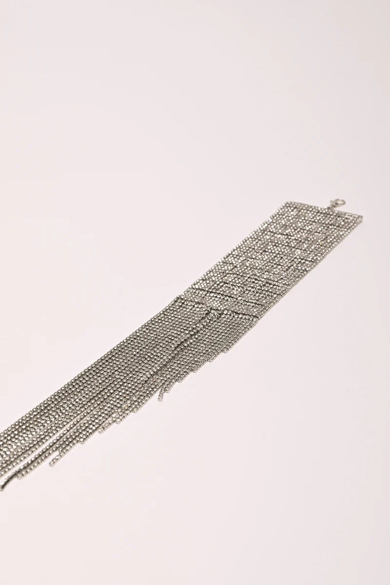 Pendente a frange con strass