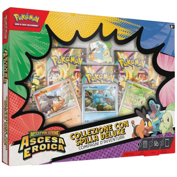 Pokémon Megaevoluzione Ascesa Eroica Collezione Spilla Deluxe ITA