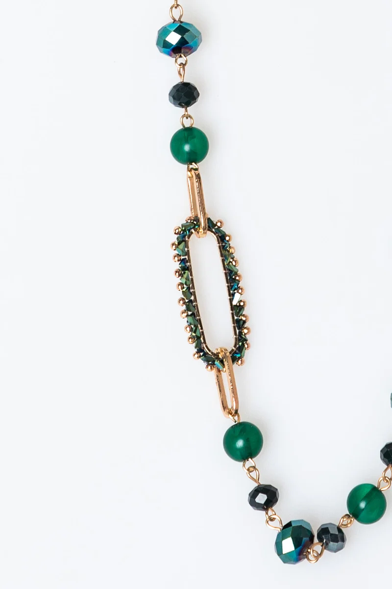 Collana lunga con sfere