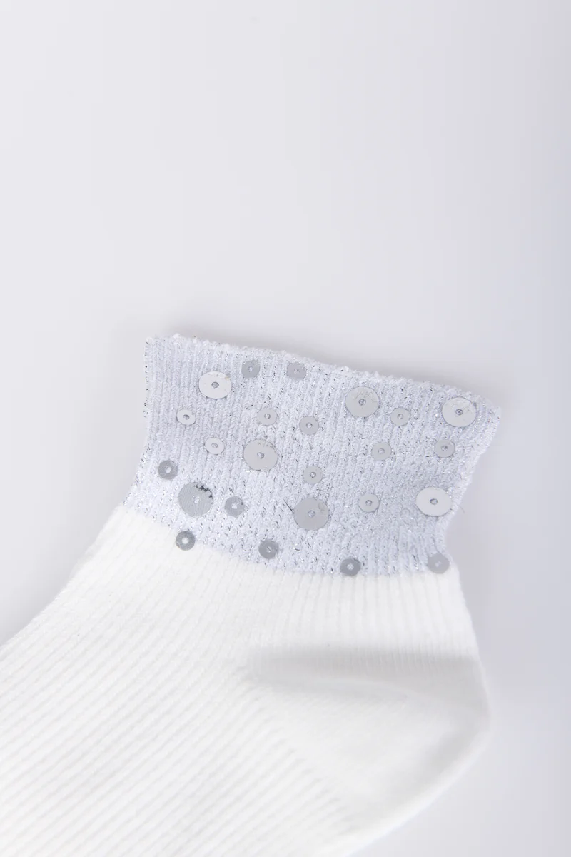 Set di due paia di calzini con paillettes