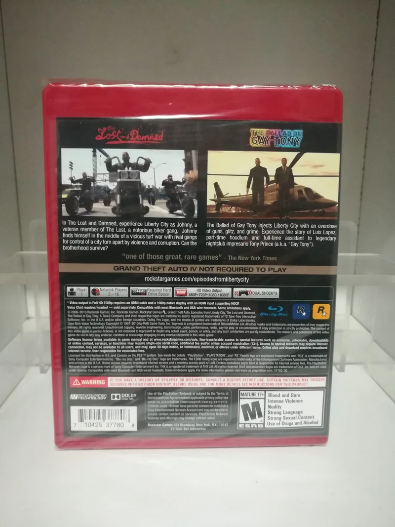 GRAND THEFT AUTO EPISODE FROM LIBERTY CITY PS3 (versione americana con italiano)