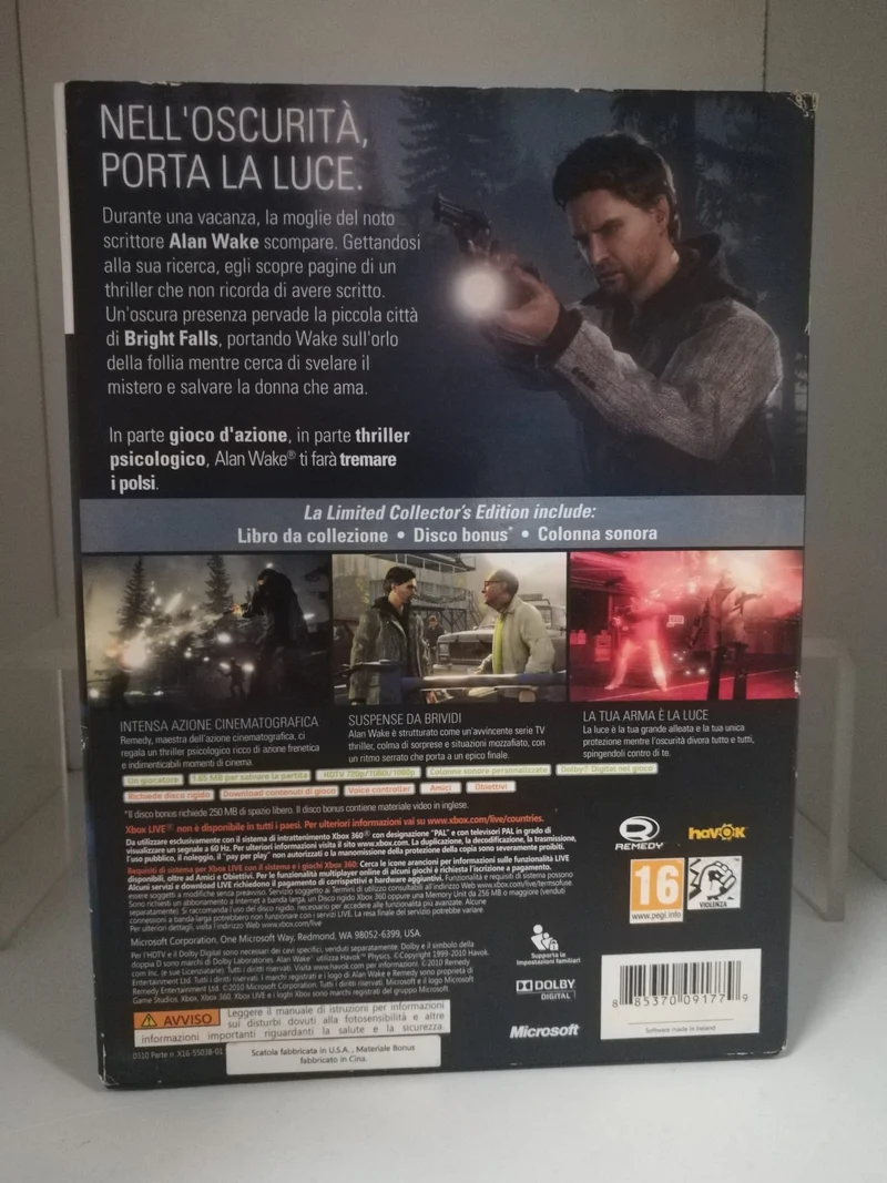 ALAN WAKE limited collector's edition XBOX 360 (usato garantito)