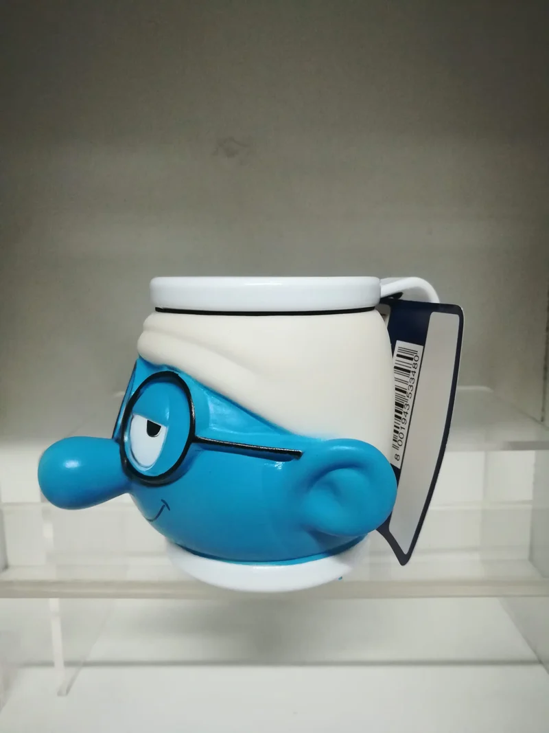 TAZZA -PUFFA- (in plastica 6X9 cm)(tontolone-puffetta-quattrocchi)