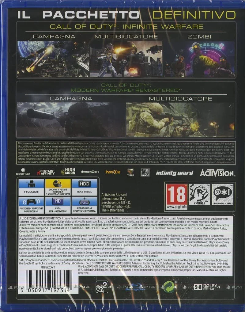 Call of Duty: Infinite Warfare - Legacy Edition - PlayStation 4-(versione italiana)