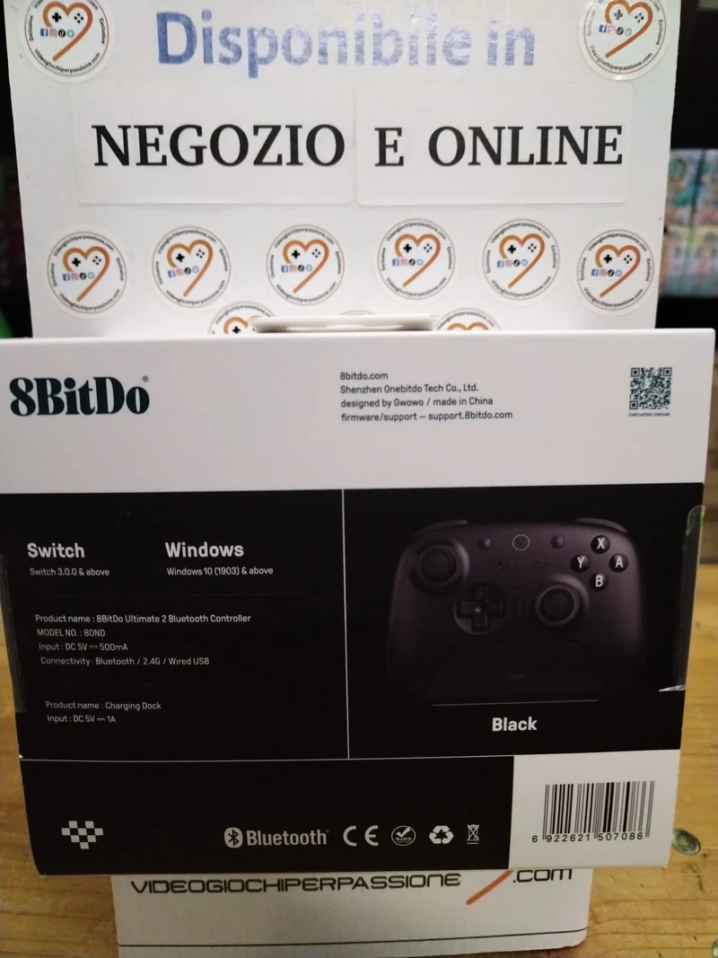 8Bitdo Ultimate 2 Bluetooth Controller Switch/Switch 2 e PC Windows