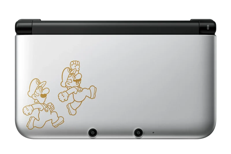 Nintendo Silver 3DS XL with Mario & Luigi : Dream Team Handheld Console