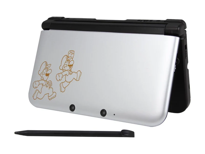 Nintendo Silver 3DS XL with Mario & Luigi : Dream Team Handheld Console