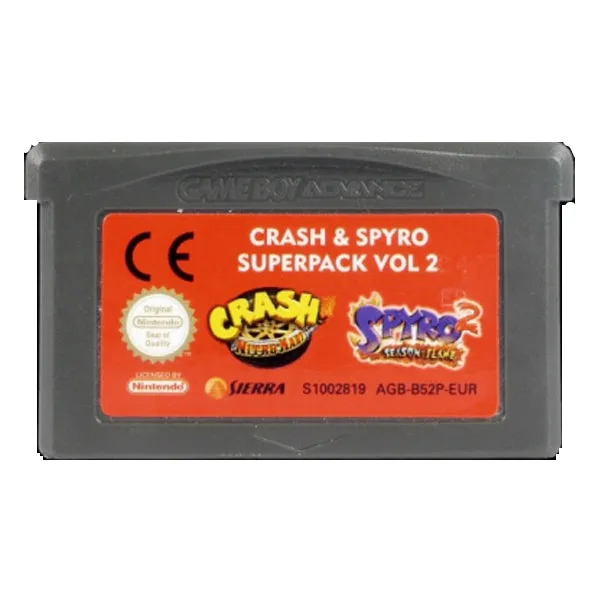 Crash Nitro Kart E Spyro 2 SuperPack Game Boy Advance - Usato