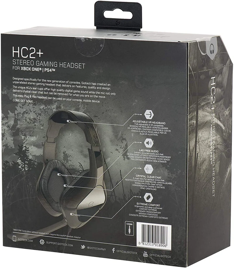 HC2 Wired Stereo Gaming Headset Decal Edition for PS5, PS4, Xbox Series, Xbox One, Switch & Mobile