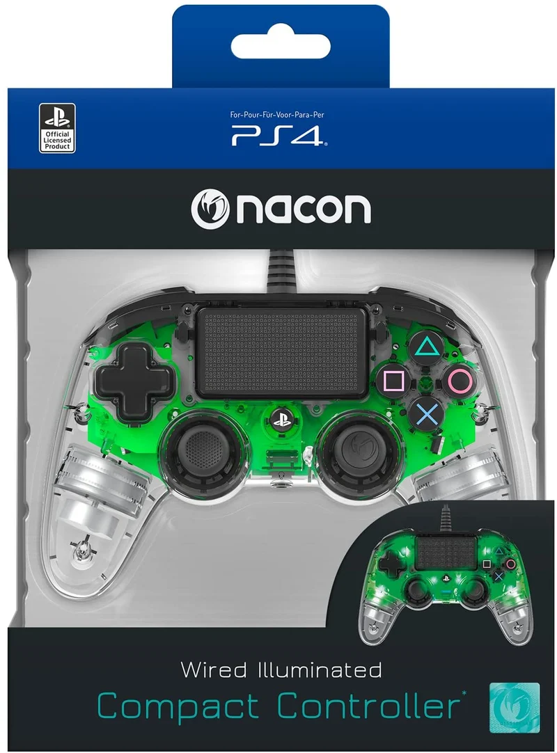NACON PS4 COMPACT CTRL GRN LE