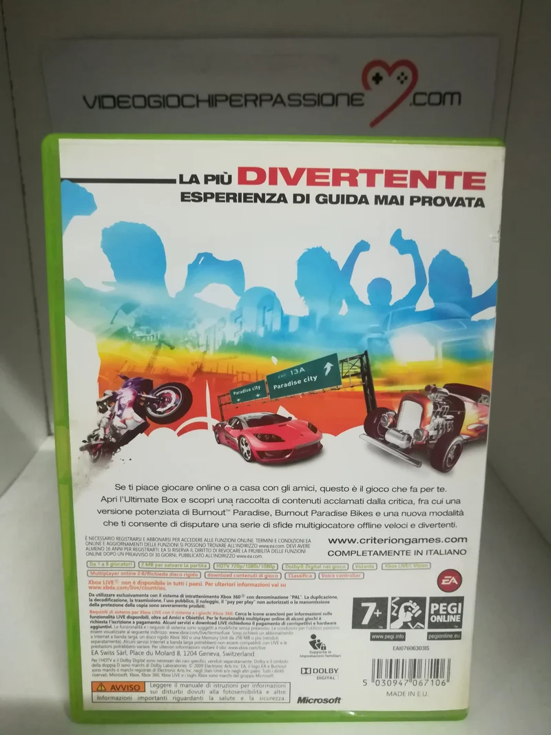 BURNOUT PARADISE THE ULTIMATE BOX XBOX 360 (usato garantito)