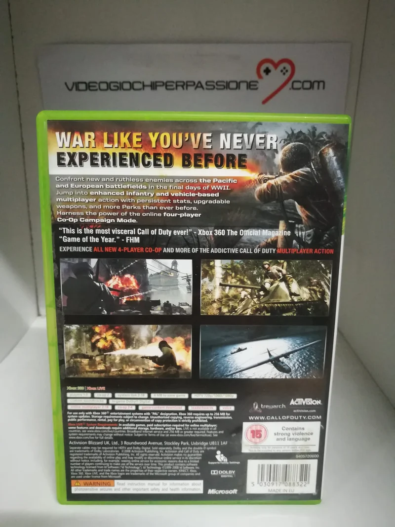 CALL OF DUTY WORLD AT WAR XBOX 360 (usato garantito)