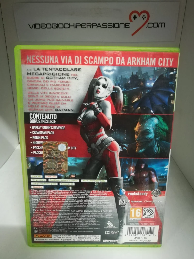 BATMAN ARKAM CITY XBOX 360 (usato garantito)(versione italiano)