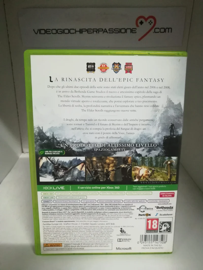 THE ELDER SCROLLS 5 SKYRIM XBOX 360 (usato garantito)(versione italiana)