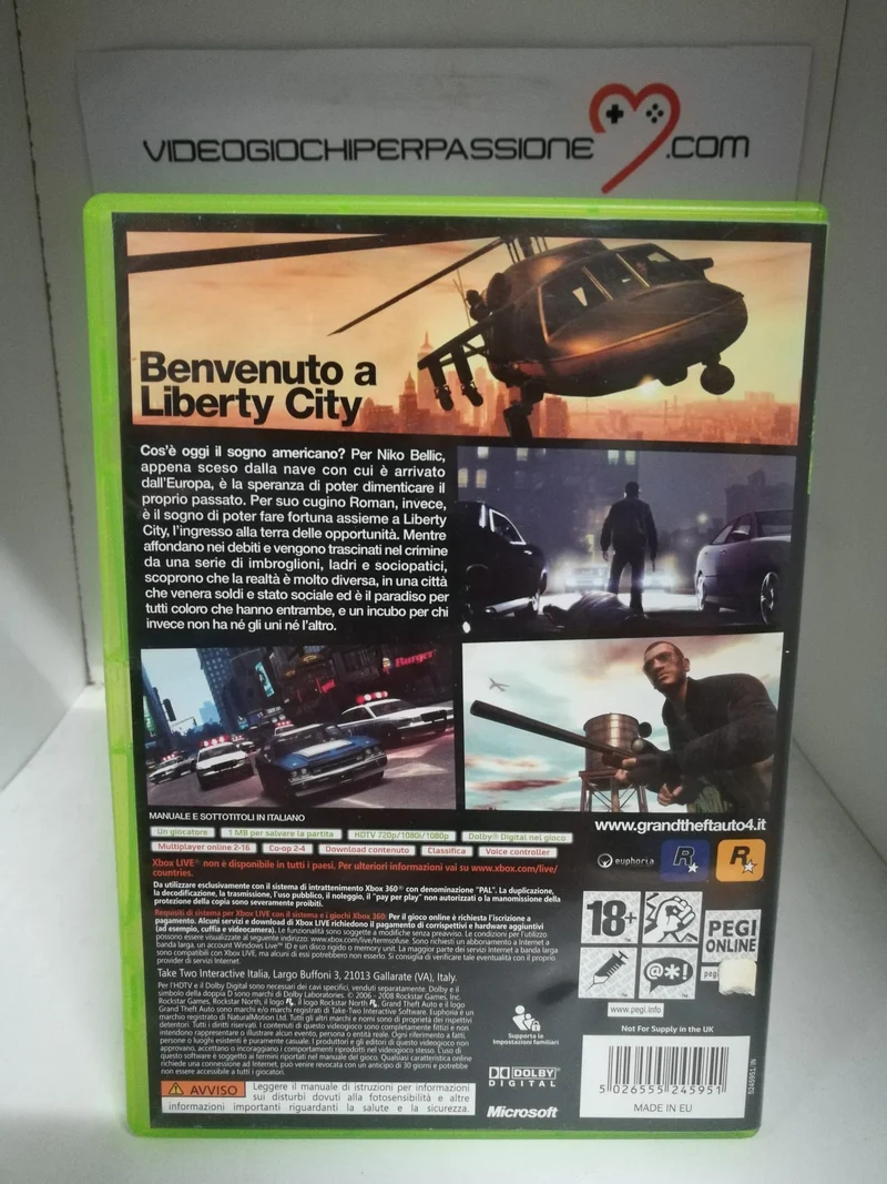 GTA IV XBOX 360 (usato garantito)(senza manuale)