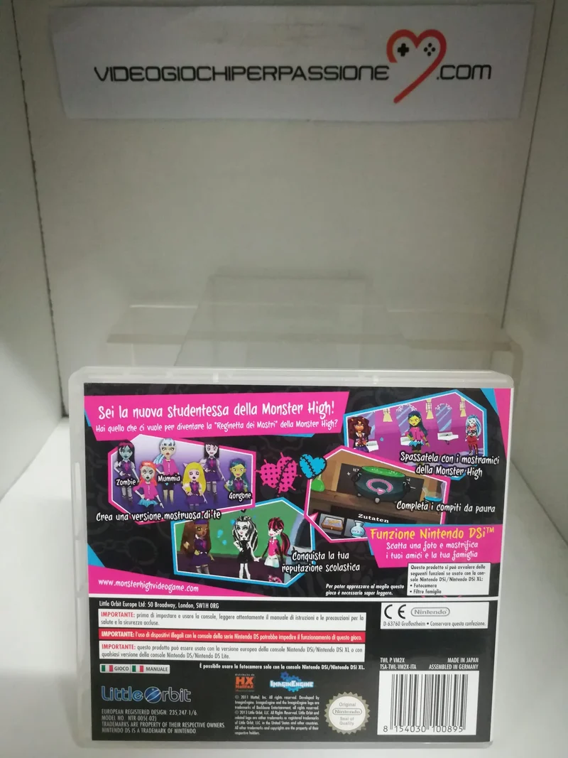 MONSTER HIGH SCUOLA DA PAURA NINTENDO DS (usato garantito)(versione italiana)