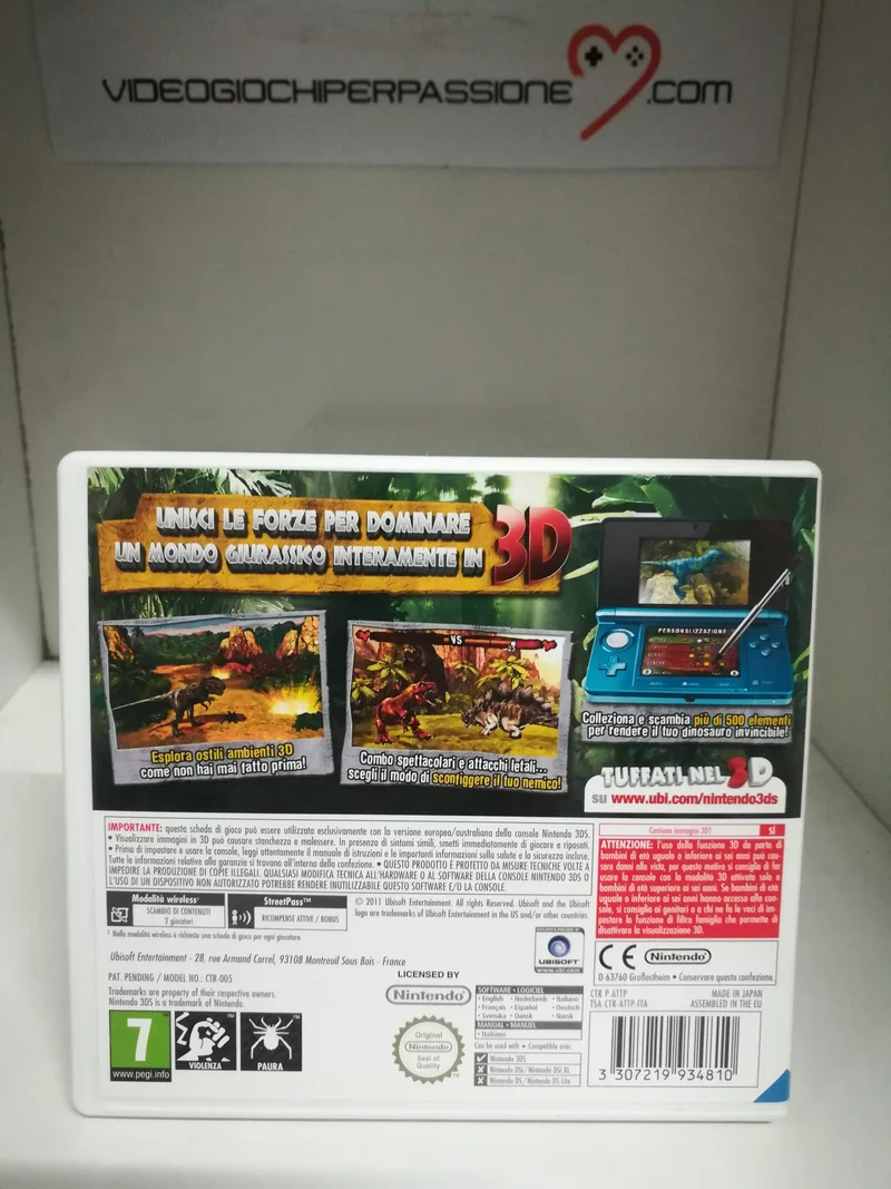 COMBATTIMENTI FRA GIGANTI DINOSAURI 3D NINTENDO 3DS (usato)(versione ita.)