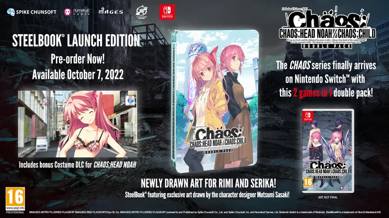 CHAOS;HEAD NOAH / CHAOS;CHILD DOUBLE PACK Steel Book Edition Nintendo Switch Edizione Europea