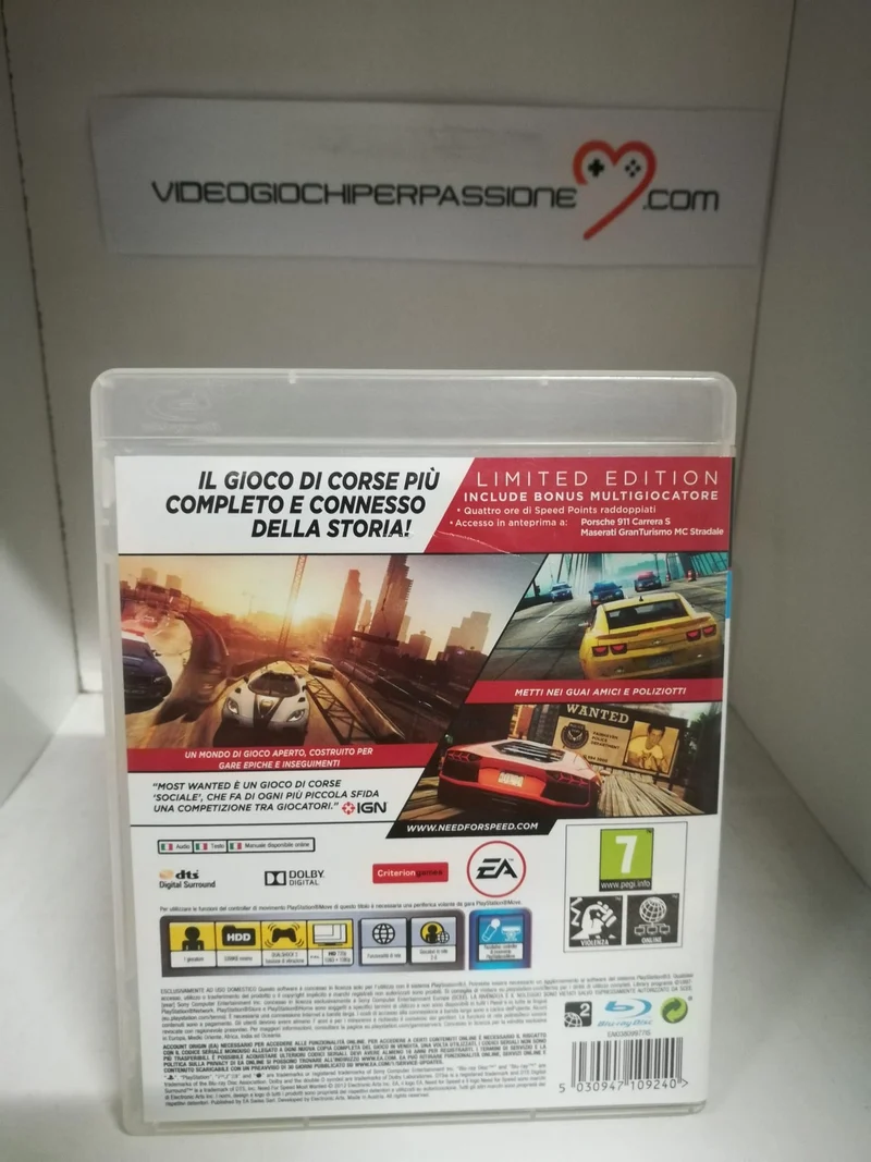 NEED FOR SPEED MOST WANTED LIMITED EDITION PS3 (usato garantito)